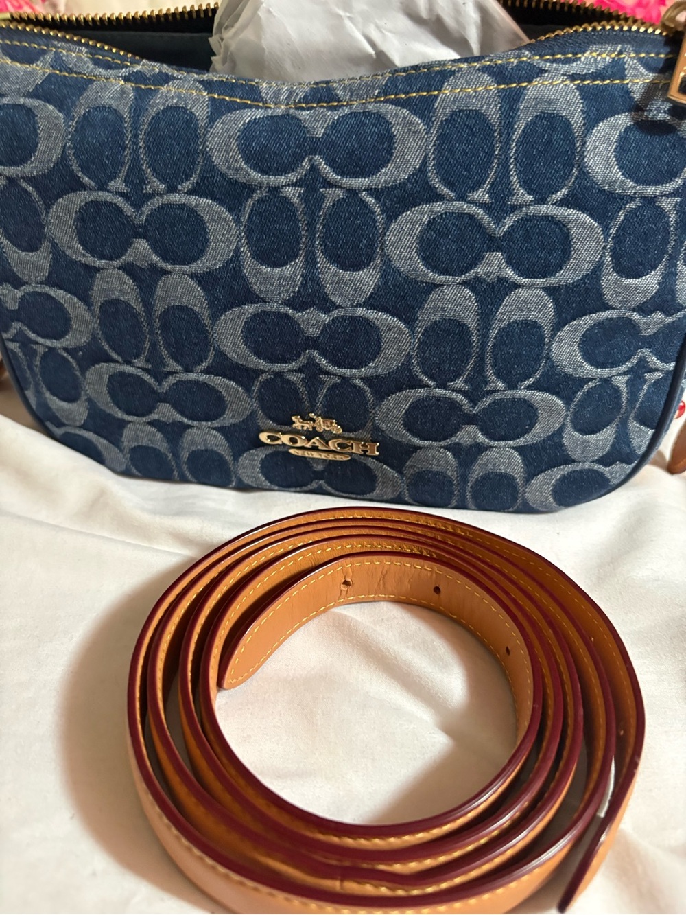 Coach Kailey Shoulder Bag In Signature Denim - Picture 7 of 7